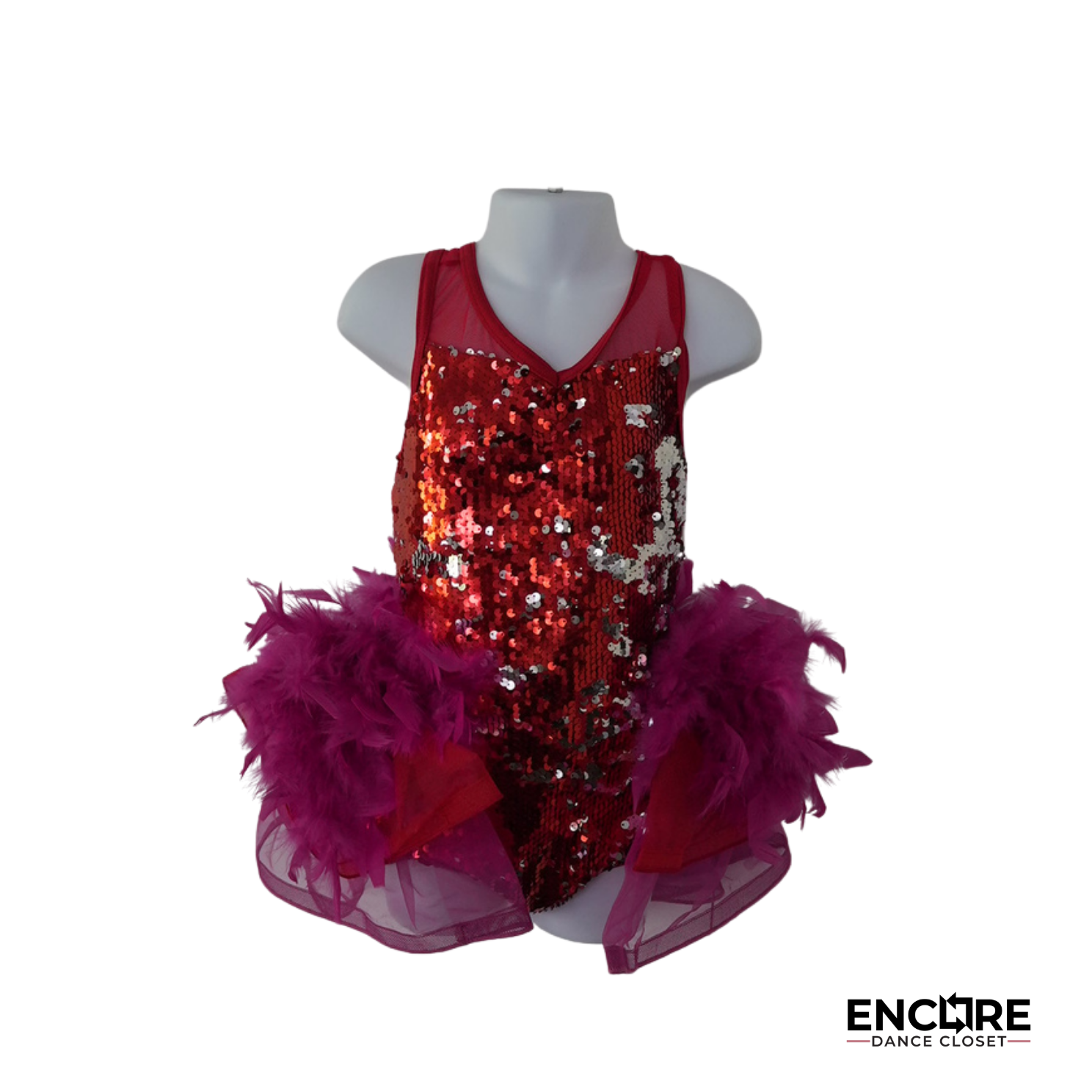 red sequin dance dress Feathered Performance Discover Beautiful Earthy Tones that pulls and hugs flared America Size:16