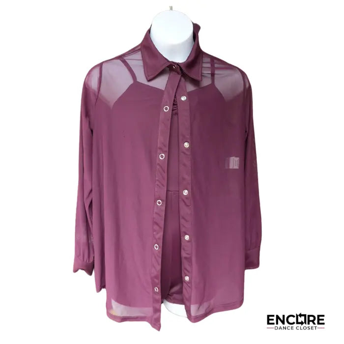 Maroon Button Down 