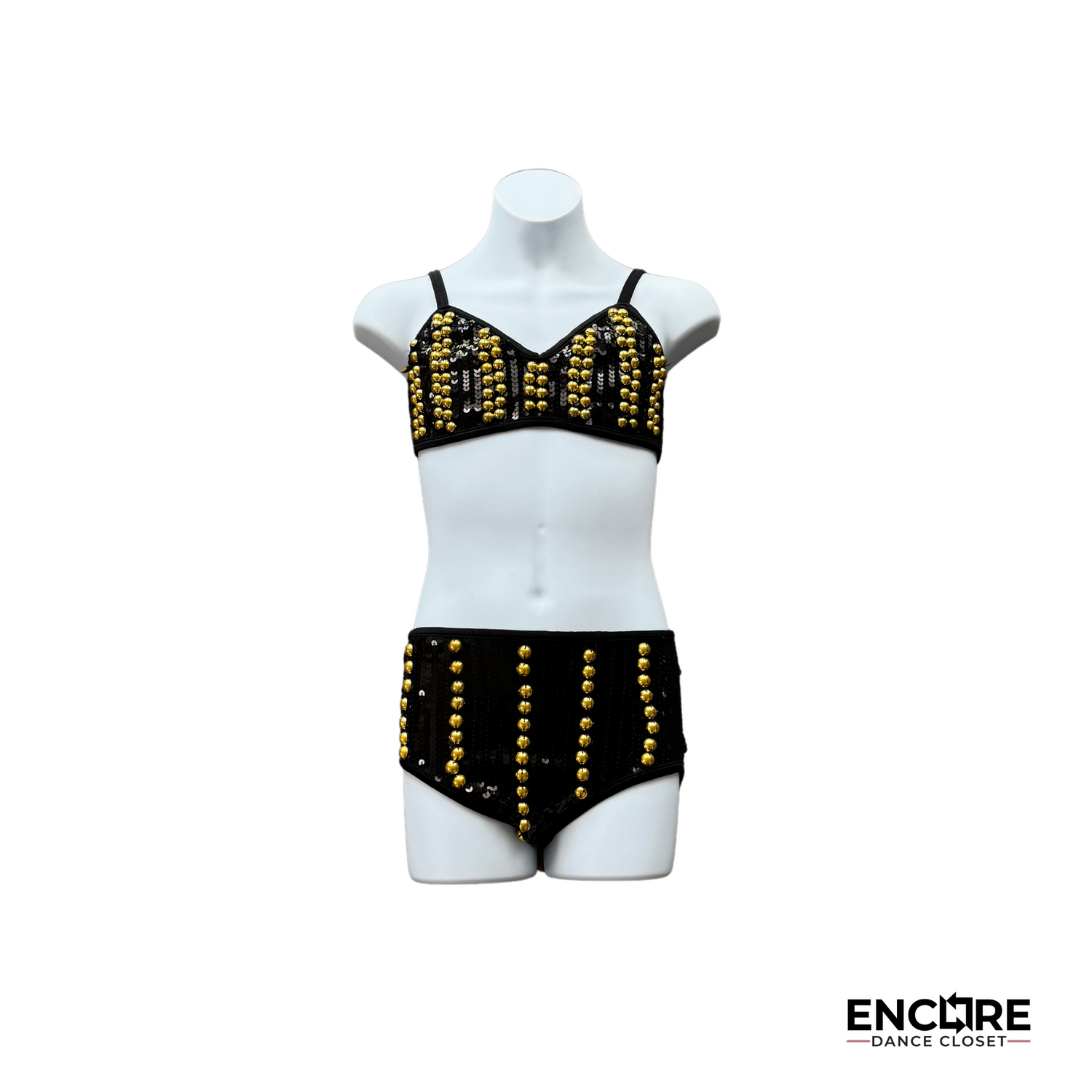 Black and Gold Two Piece