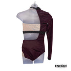 Burgundy Asymmetrical Leotard (CM)  leotard