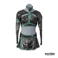 Metallic Gunmetal & Mint Two-Piece Costume  two piece