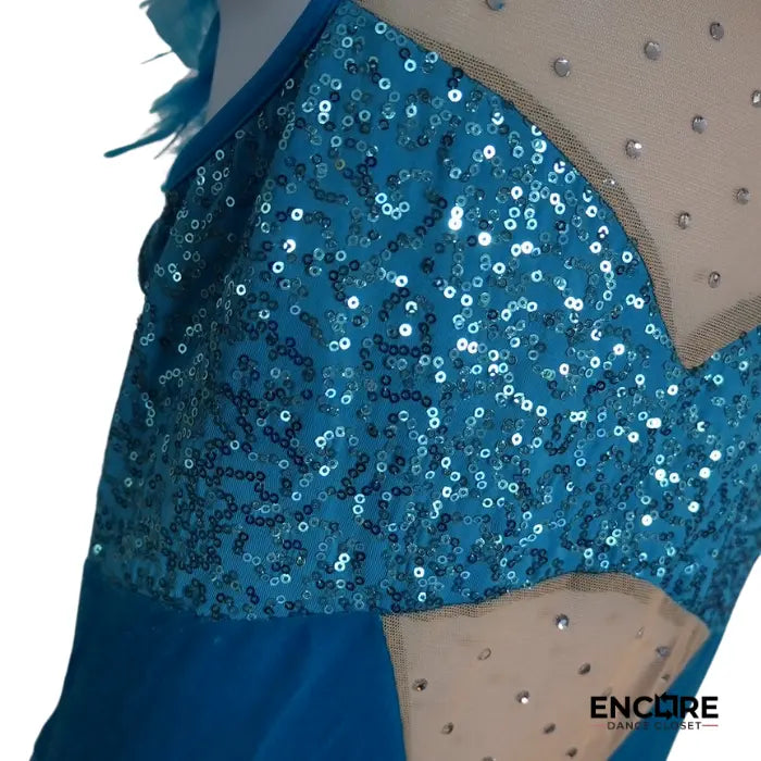 Turquoise Showstopper Leo  leotard