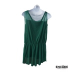 Emerald Mesh Contemporary Dress with Rosettes  dress