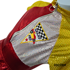 Red & Yellow “Grand Prix” Jazz Costume  leotard