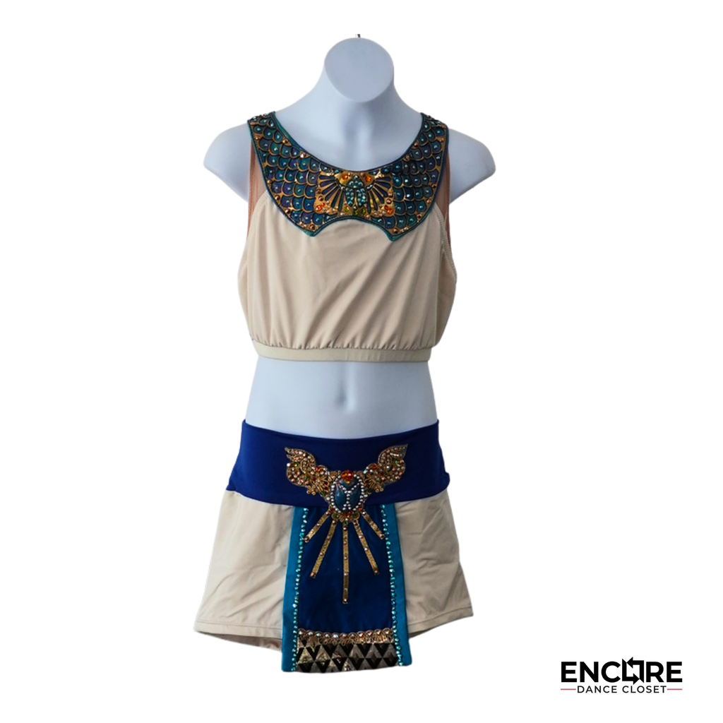 Egyptian-Inspired Two-Piece Dance Costume  two piece