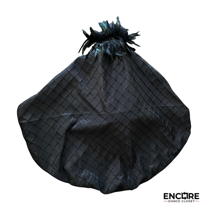 Intricate Feathered Leotard with Detachable Cape - Encore Dance Closet