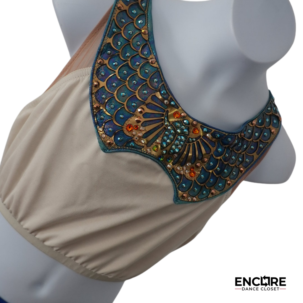 Egyptian-Inspired Two-Piece Dance Costume  two piece