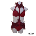 Red Floral Costume  two piece