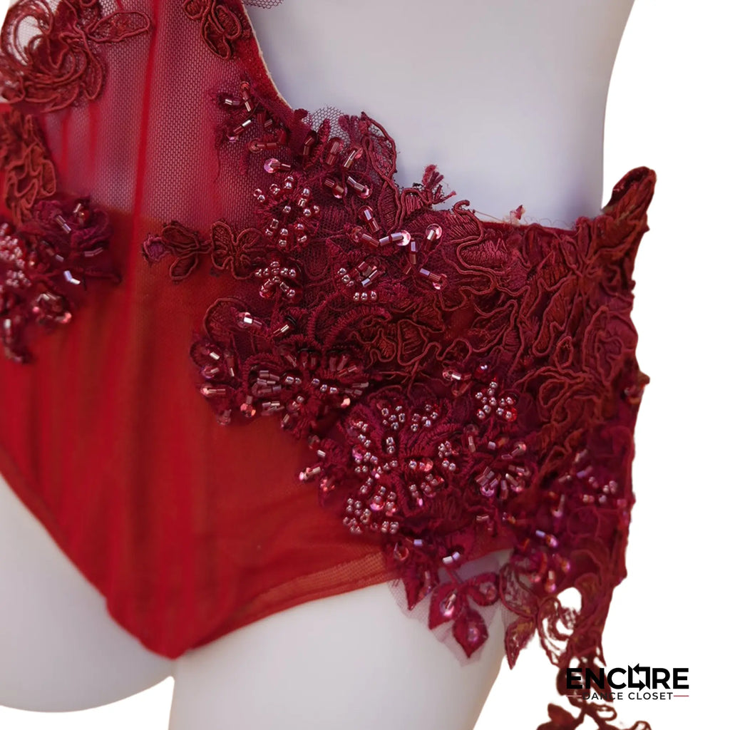 Red Floral Costume  two piece