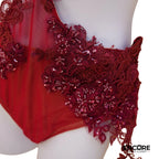 Red Floral Costume  two piece