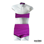 Embellished Purple Two-Piece Halter Set 2  two piece