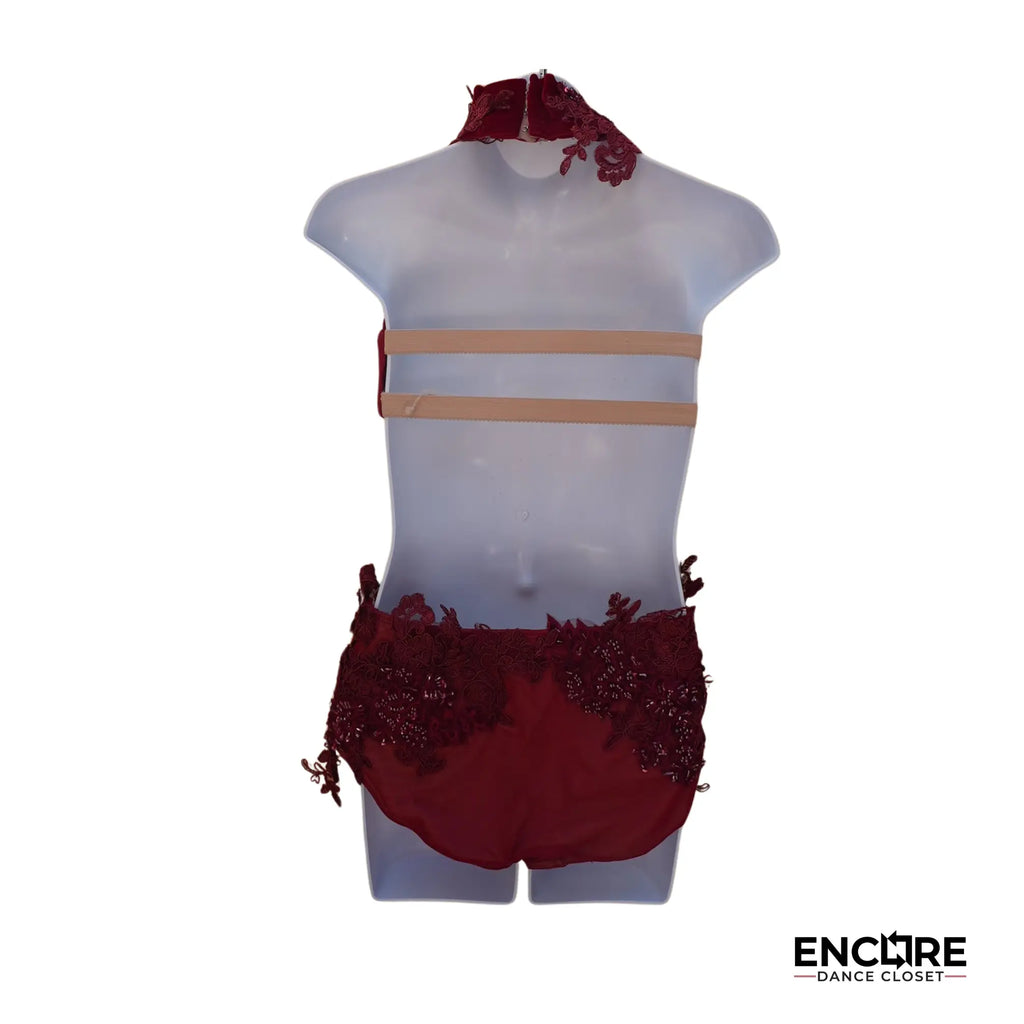 Red Floral Costume  two piece