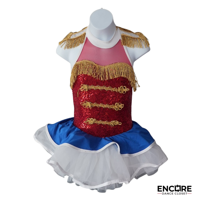 Red & Blue Soldier-Inspired Costume  dress