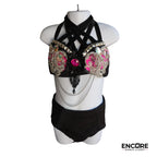 Black & Hot Pink Chain Fantasy  two piece
