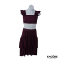 Burgundy Two-Piece Lyrical Costume  two piece