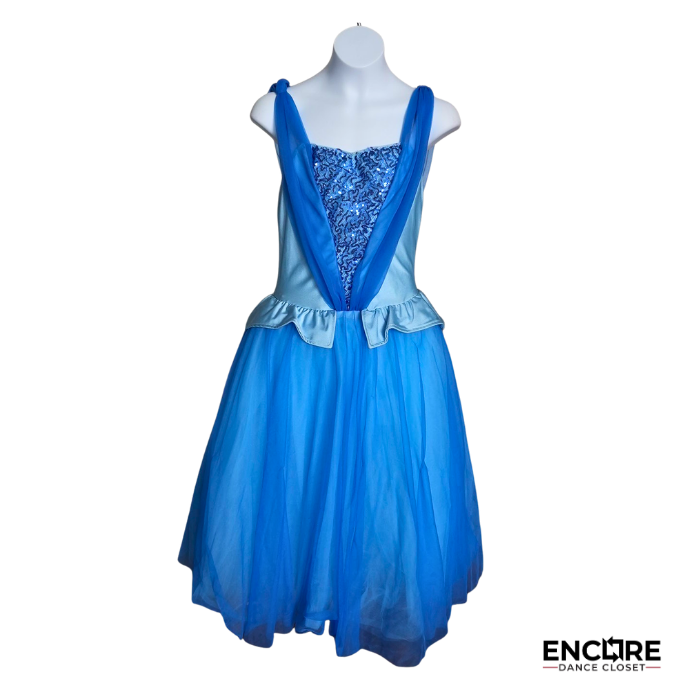 Teal Sequin Tutu Dance Costume with Tulle Skirt  dress