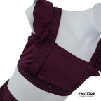 Burgundy Two-Piece Lyrical Costume  two piece