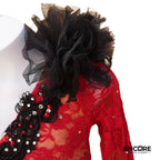 Red Lace Biketard  biketard