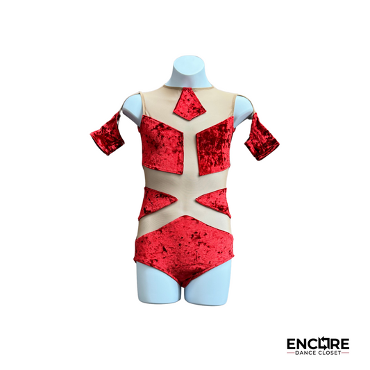 Regal Red Velvet Leotard