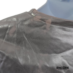 Silver Metallic Puffer Streetwear Costume Set  two piece