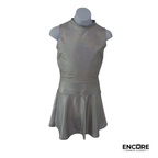 Silver Holographic Skater Dress  two piece