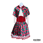 Holiday Plaid Performance Dress with Capelet  dress