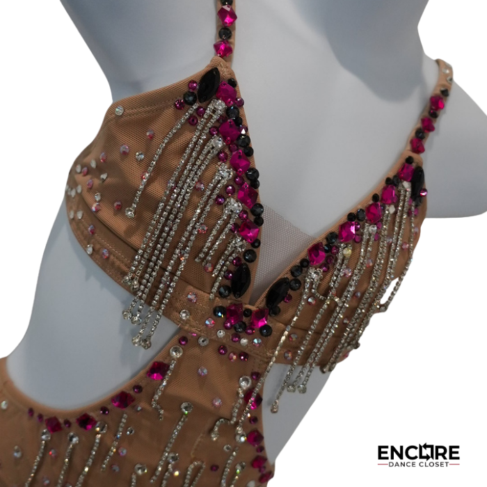 Crystal Fringe  leotard