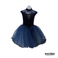 Navy Blue Lace Tutu Dress with Rhinestone Detail  dress