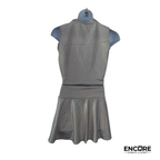 Silver Holographic Skater Dress  two piece