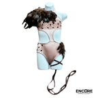 Tribal Woods-Themed Costume with Feathers  leotard