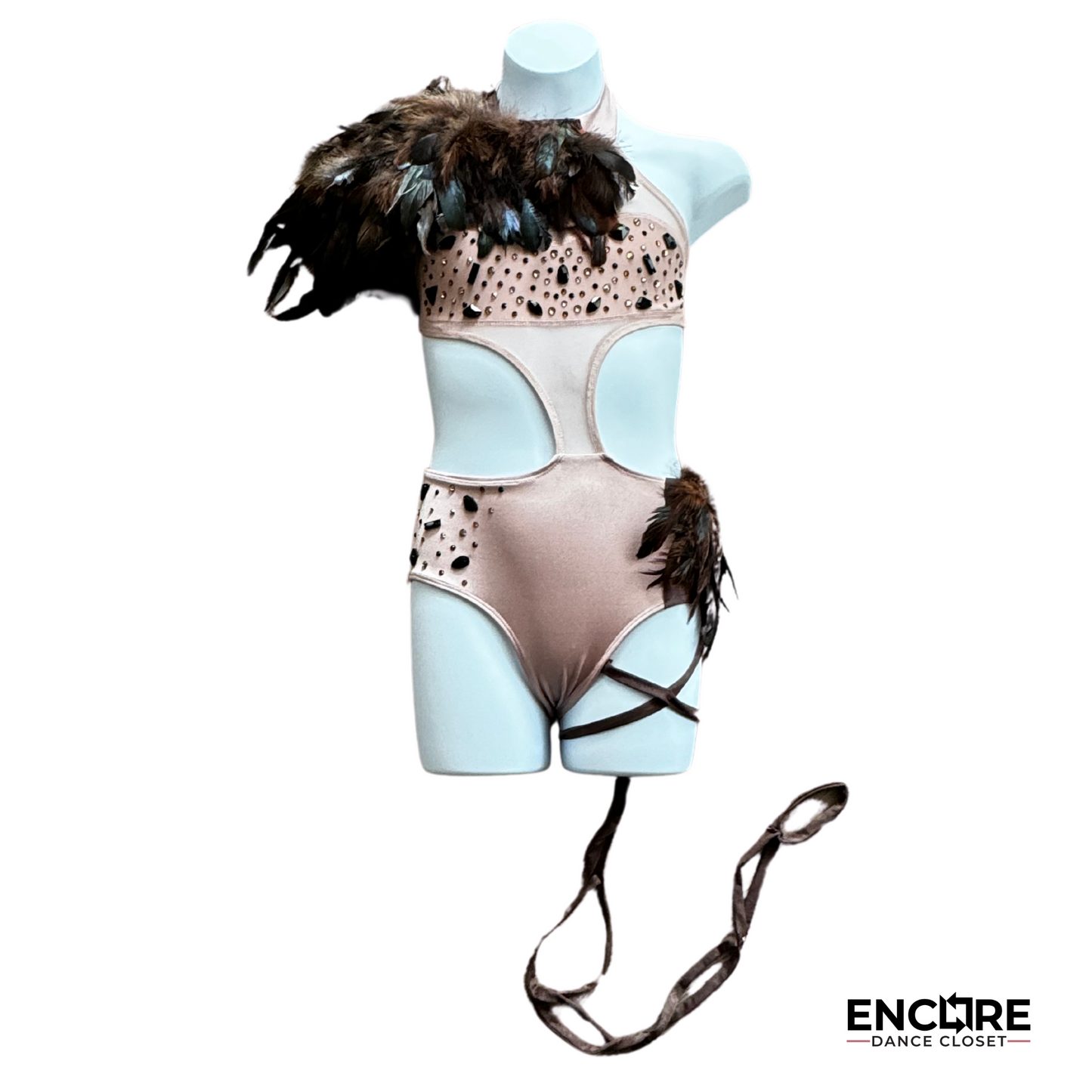 Tribal Woods-Themed Costume with Feathers