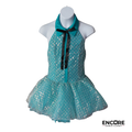 Teal Sequin Halter Jazz Tutu  dress