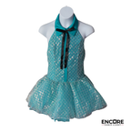 Teal Sequin Halter Jazz Tutu  dress