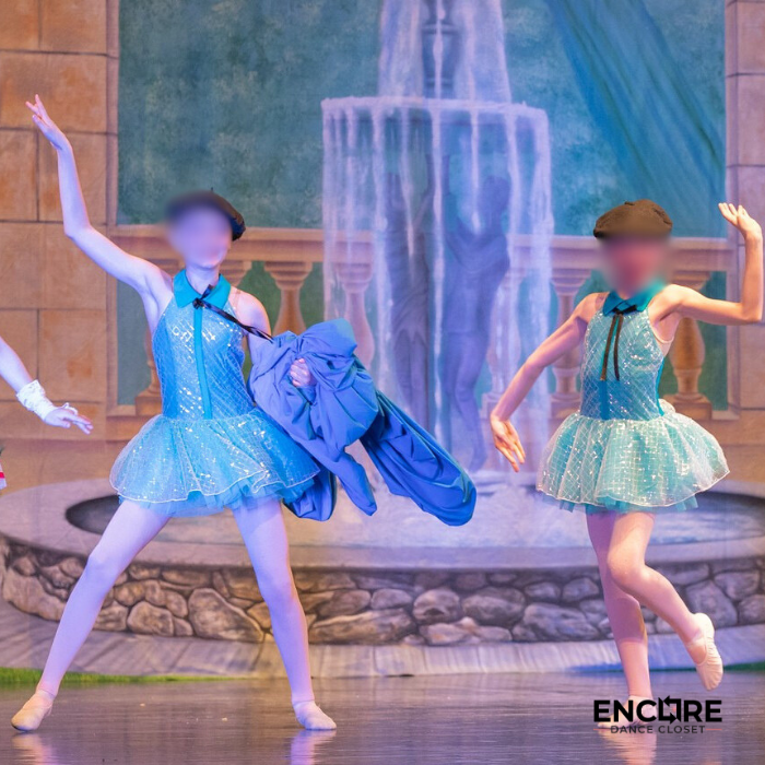 Teal Sequin Halter Jazz Tutu  dress