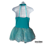 Teal Sequin Halter Jazz Tutu  dress