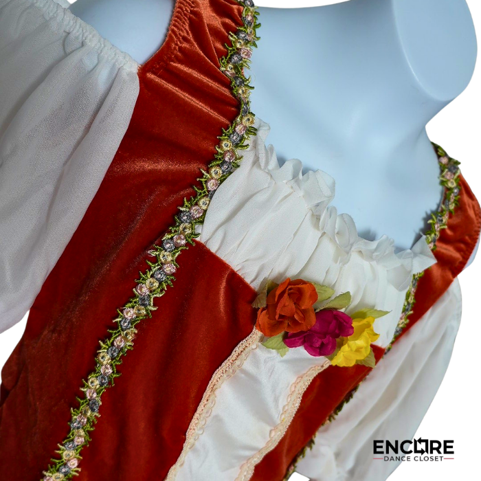 Autumn Rose Peasant Ballet Dress  dress
