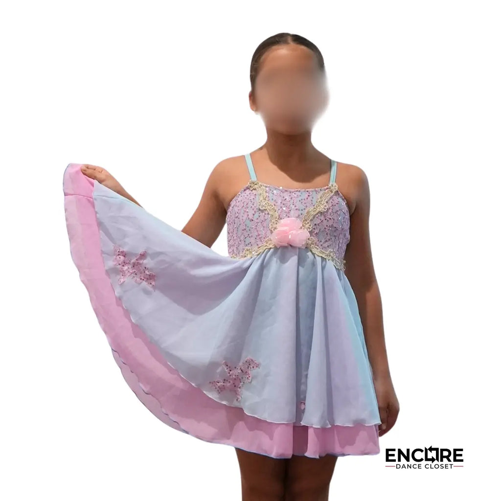 Blue & Pink Lace Dress  dress
