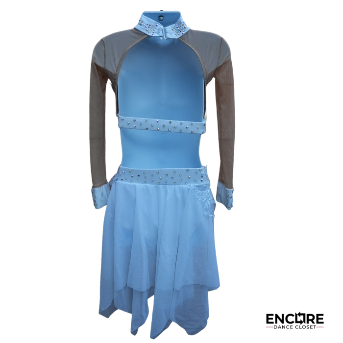 White Lace & Nude Illusion Lyrical Costume