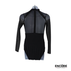 Black Sequin Long-Sleeve Leotard  leotard