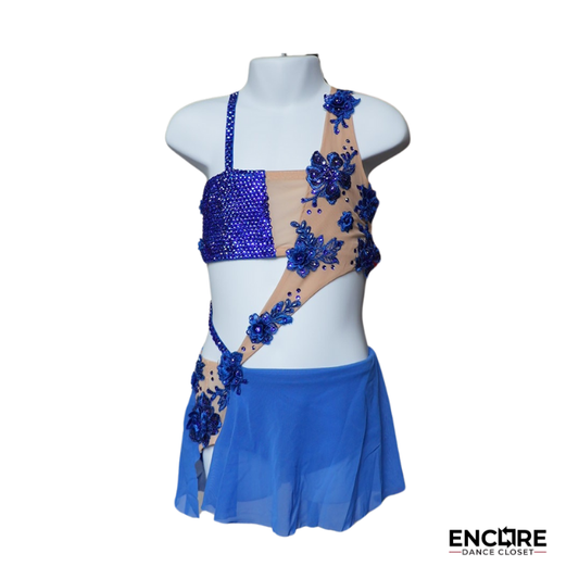 Striking Royal Blue Applique Costume