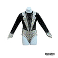 Tuxedo-Inspired Silver and Black Leotard  leotard