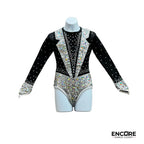 Tuxedo-Inspired Silver and Black Leotard  leotard
