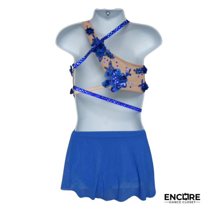 Striking Royal Blue Applique Costume