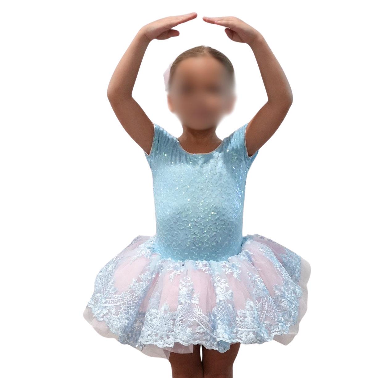 Baby Blue Sequined Leotard & Tutu