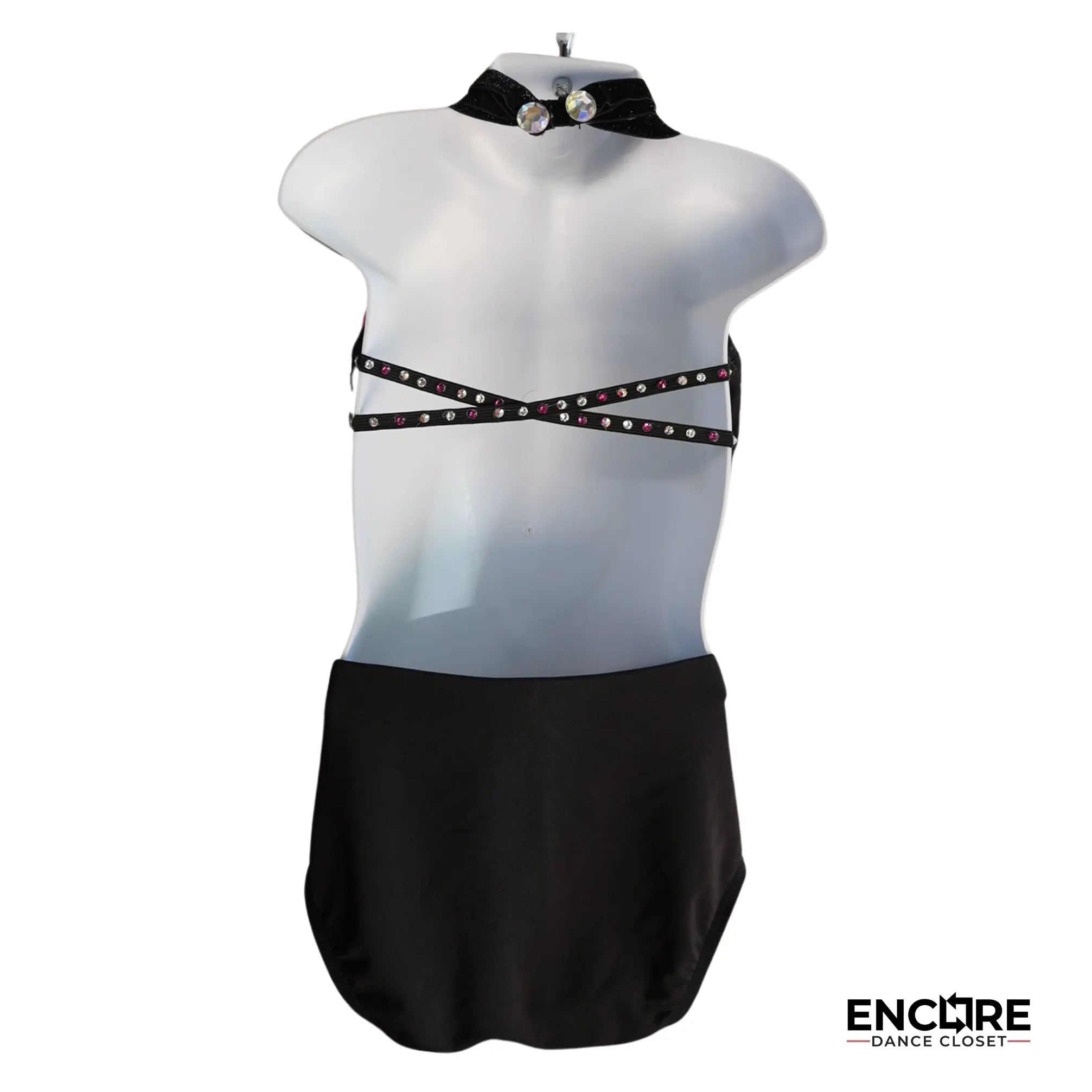 Black & Hot Pink Chain Fantasy  two piece