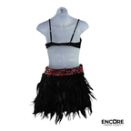 Multicolor Sequin Feather Jazz Costume  two piece