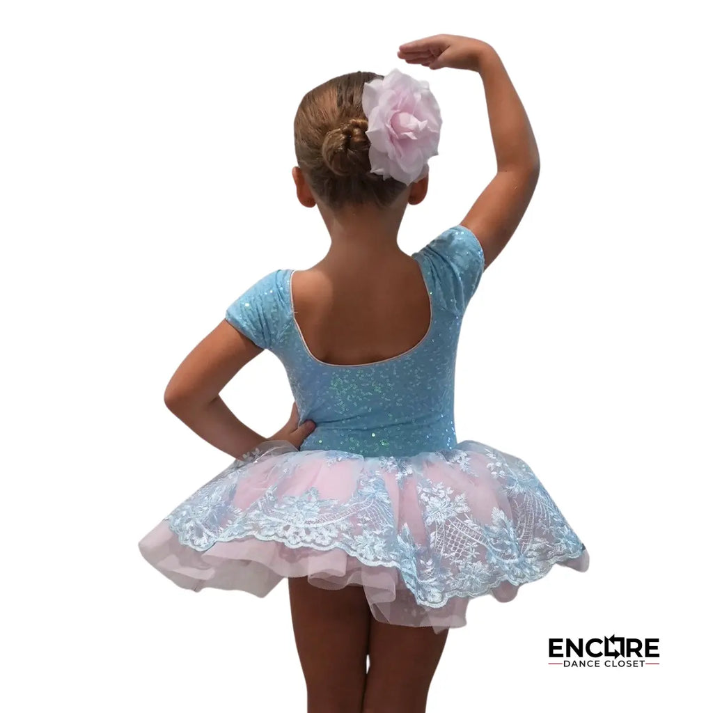 Baby Blue Sequined Leotard & Tutu  dress