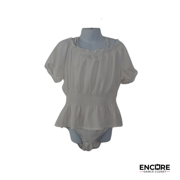 White Peasant-Style Character Costume  leotard