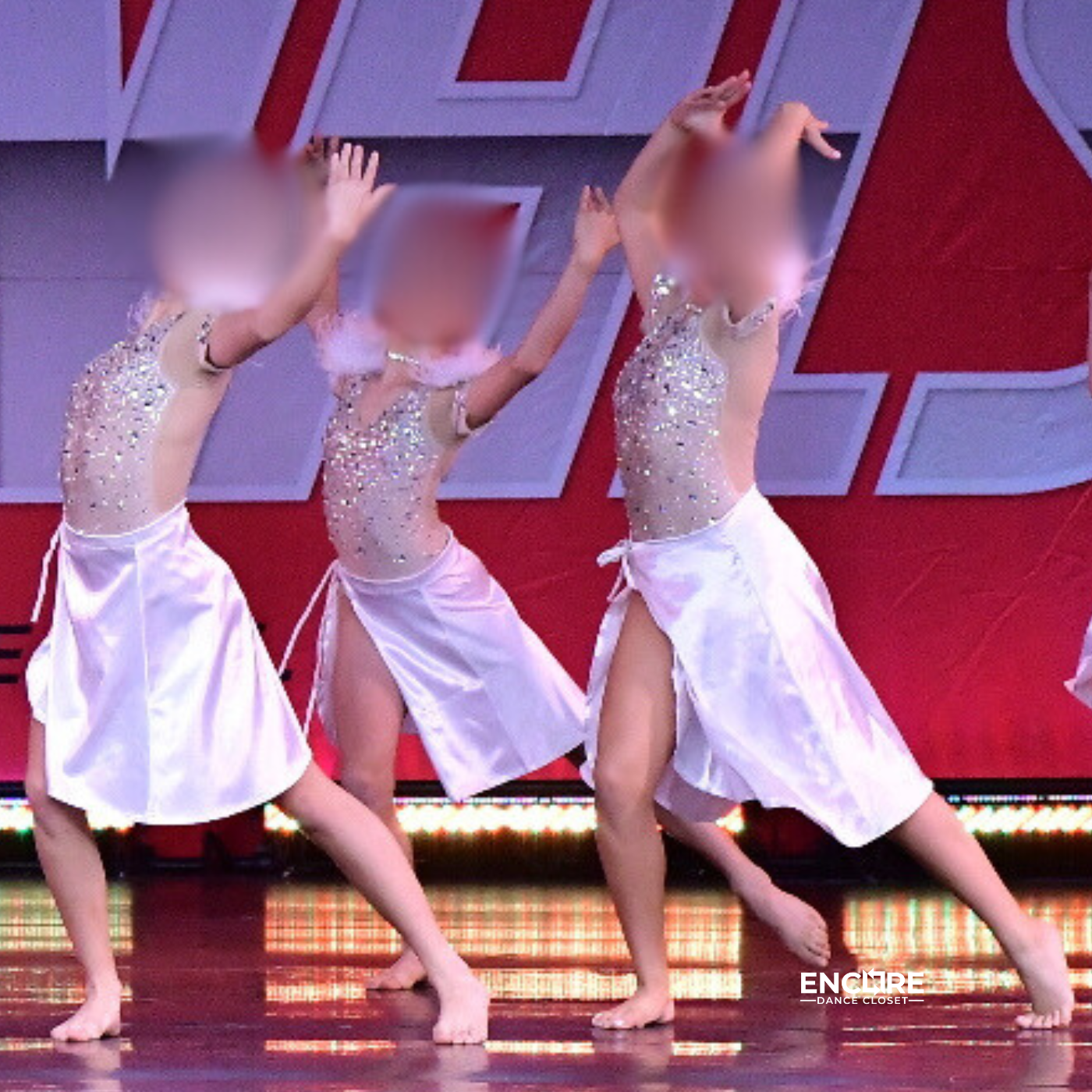 Sparkly Beige Leotard with Feathers