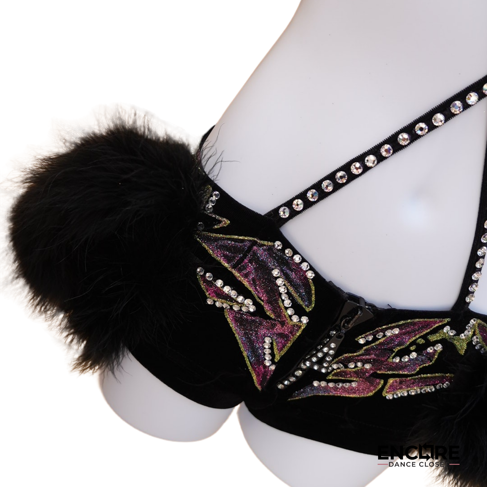 Black Velvet Glitter Costume